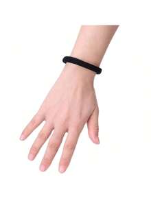 20 Pieces Large Stretch Hair Ties Ponytail Holders Hair Tie For Thick Heavy And Curly Hair (Black, 6 Cm In Diameter, 1 Cm In Width),Hair Accessories,Hair Rope, Hair Bobbles Head Accessories Rubber Bands - Black - View 3