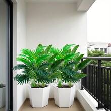 4pcs Artificial Green Plants, Beautiful Lifelike Fake Plants, Suitable For Home Decor, Office, Wedding, Hotel, Garden, Photography, Outdoor Courtyard Decor, Suitable For Anniversary, Father's Day, Mother's Day, Graduation Season, June Festival, Indoor/Outdoor Decoration - Containers Not Included
