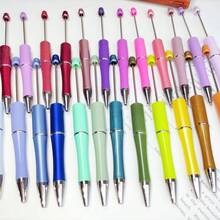 49pcs DIY Beaded Plastic Pens, Creative DIY Beaded Handmade Gift Pens, Mixed-Color Beaded Pens (Without Beads), Black Ink Pens Are Suitable For Making Decorative Gifts For Office And School Teaching Supplies - Multicolor - View 11