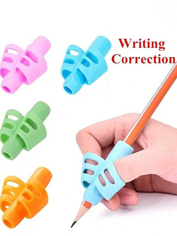 1pc Random Color Pen Grip Trainer, Comfortable Writing, Suitable For Ballpoint Pens, Colored Pencils, And Pencils Without Clips, Ideal For Students And Professionals, Writing Accessory Back To School