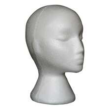 Deflection Doll Polystyrene Styrofoam Foam Model Stand Wig Hair Hat Headset White Mannequin Head Display Stand Rack Holder