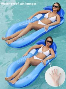 1 Stück aufblasbares Rückenlehnen-Hängematte, Erwachsenen Sommer Pool und Strand Schwimmzubehör, Party Verwendung, perfektes Sommer Geschenk, Schwimmpool Schwebe-Liege für Erwachsenen Urlaubs-Spaß und Entspannung, Strand Grundausstattung