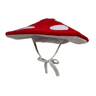 Velvet Mushroom Hat Costume Hat Soft Comfortable Headgear Hat Novelty Headwear For Parties Travel And Daily Fashion