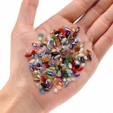 200 pièces de perles en cristal de verre colorées de 3x6 mm, pour la création de bijoux DIY