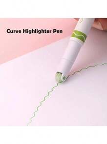 6pcs/Set Colored Curve Pens Highlighter Sets, Different Colors With 6 Different Curve Shape Fine Lines, Pens For Note Taking,Pens For Teen Kids Writing Journaling Drawing Scrapbook Back To School