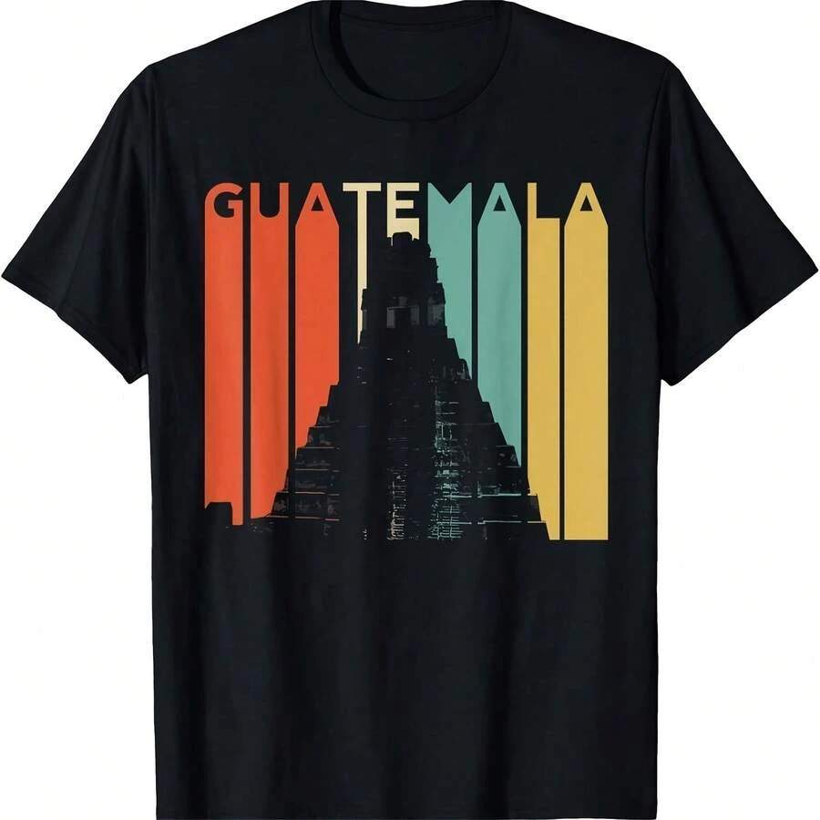 Guatemala Chapin Alan Tikal Maya Retro Guate Quetzal Arte T-Shirt_T-Shirt For Women, 220g Heavyweight Cotton Be Yourself Tee With Motivational Quote, Loose Fit Crew Neck Short Sleeve Top Designed For Curvy, Full-Figure, Or Oversized Style Lovers, Comfortable And Flattering Everyday Shirt For Women Of All Shapes, Breathable Fabric With Beautiful Butterfly And Star Print, Aesthetic Empowerment Tee For Confidence And Positivity, Great For Spring Summer Wear, Lounge, Travel, Or Casual Work Days, Fashionable Top For Big Girls, Body-Positive Message, Ideal Gift For Sister, Wife, Or Friend Who Loves Comfy Looks - 黑色 - 查看 1