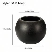 1 pieza Maceta de cerámica extra grande, Maceta de plástico con bola de piedra artificial, Maceta de pie para planta artificial, Maceta redonda de plástico de doble capa de gran diámetro, Maceta para suculentas con bandeja, Maceta para árbol, Bola redonda grande para decoración del hogar, Maceta para planta artificial verde para hotel