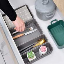 Set organizer per cassetti da 8 pezzi, sistema di organizzazione dei cassetti in plastica, organizer per cassetti per calze, biancheria intima, vestiti, pettini, ufficio e elettrodomestici da cucina, tornando a scuola