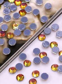 SS6 2mm Multi Color Glass Hotfix Rhinestones 1440pcs Round Shape Crystal Strass Flat Back Hotfix Rhinestone For Clothes Garment Decoration