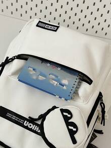 New Fashionable, Simple, Large Capacity Solid Color Backpack For Students, Niche, Workwear, Class Backpack, Versatile Shoulder Bag - Multicolor - View 5