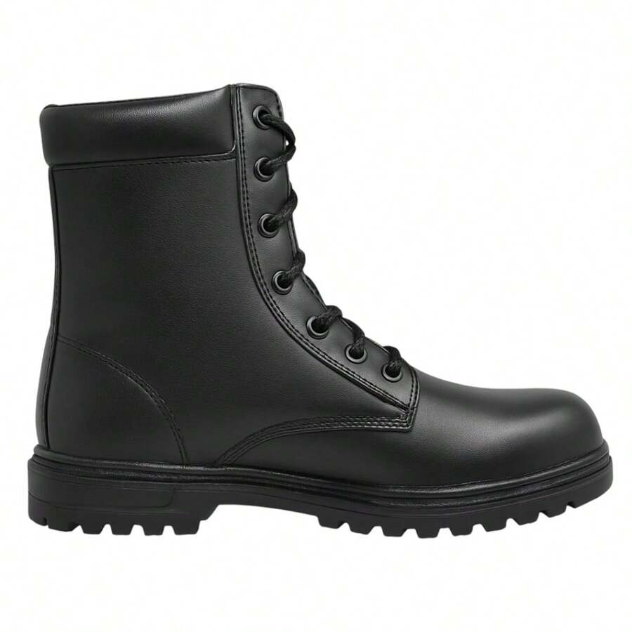 Bota Para Hombre Táctica Vigilante Militar Policia Motociclista Industrial Suela Antideslizante Resistentes Ligeras Cómodas Gran Calidad - Negro - Ver 1