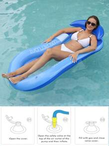 1 Stück aufblasbares Rückenlehnen-Hängematte, Erwachsenen Sommer Pool und Strand Schwimmzubehör, Party Verwendung, perfektes Sommer Geschenk, Schwimmpool Schwebe-Liege für Erwachsenen Urlaubs-Spaß und Entspannung, Strand Grundausstattung