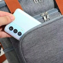 Bolsa Termica de almuerzo de doble capa,de gran capacidad,Ideal para picnic al aire libre,camping,con bolsa aislante cruzada para comida. - Gris - Ver 7