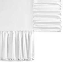 Ruffled Crib Skirt With Pompoms, Microfiber Nursery Crib Toddler Bedding Skirts For Baby Boys Girls, 14'' Drop, White - Multicolor - View 7