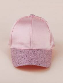 1pc Children's Shiny 2-Tone Baseball Cap For Girls, Versatile Casual Wear, Spring/Summer/Autumn - 1PC - View 3