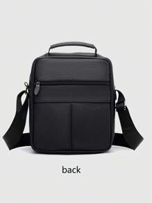 1pc Genuine Leather Solid Men's Shoulder Bag Crossbody Bag, Square Multi-Pocket, Phone Bag Wallet Suitable For Daily Business Commute School Bag Teenagers Freshmen High School University Practical Stylish Sling Bag Man Bag Cross Body Bag Shoulder Bag Side Bag Students School Supplies