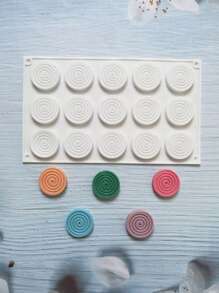 1 pièce Moule à bonbon en silicone en spirale pour la cuisson de biscuits