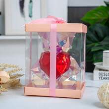 Upgraded Fantasy Teddy Bear, 100 LED With Flashing Fairy Lights, Gift Box Packaging, Embrace Red Heart, Pink Heart, Illusion Design, Birthday, Wedding Decoration, Gift For Girlfriend, Romantic Cabin Decoration, - 抱紅心 - 查看 2