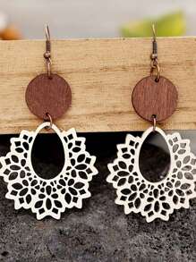 Hollow Monochrome Spider Wed Design Dangle Earrings Retro Elegant Style PU Leather Jewelry Female Gift Fall Winter Ear Ornaments