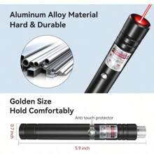 [Professional] Rechargeable Red Beam Flashlight Long Distance Range For TV/LED/LCD Screens Tactical Flashlights Presentation Office/Outdoors/Astronomic/Construction [001]