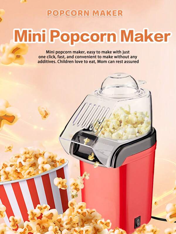 Máquina de palomitas de maíz, rosquera de aire caliente, palomitas de maíz saludables y deliciosas en minutos, rápida y fácil de usar, con taza medidora incorporada y calentador de mantequilla, máquina rosquera de aire caliente con taza medidora para dosificar los granos de palomitas