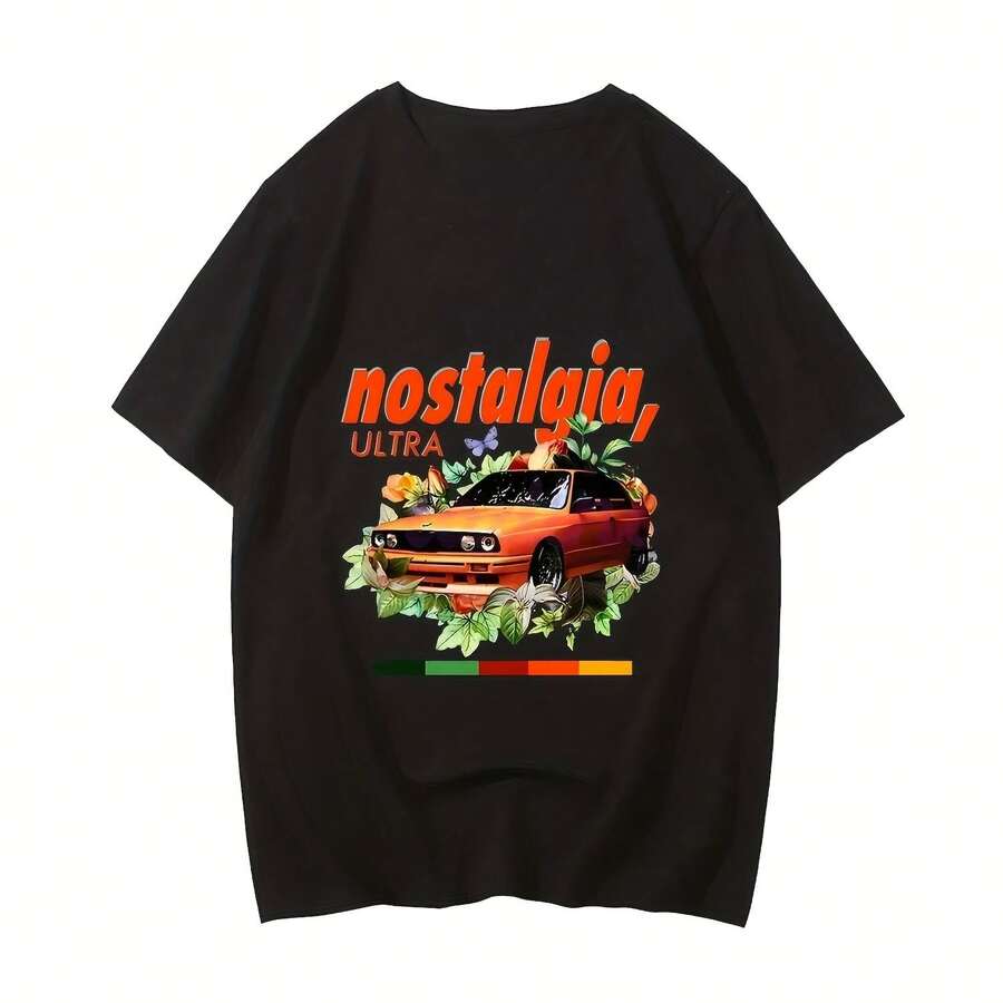 Frank O-Ocean T-Shirt Nostaia Vintage Brand T Shirt 2024 Spring And Summer New Casual Cotton Originality Tee Shirt _T-Shirt For Women, 220g Heavyweight Cotton Be Yourself Tee With Motivational Quote, Loose Fit Crew Neck Short Sleeve Top Designed For Curvy, Full-Figure, Or Oversized Style Lovers, Comfortable And Flattering Everyday Shirt For Women Of All Shapes, Breathable Fabric With Beautiful Butterfly And Star Print, Aesthetic Empowerment Tee For Confidence And Positivity, Great For Spring Summer Wear, Lounge, Travel, Or Casual Work Days, Fashionable Top For Big Girls, Body-Positive Message, Ideal Gift For Sister, Wife, Or Friend Who Loves Comfy Looks - 黑色 - 查看 1