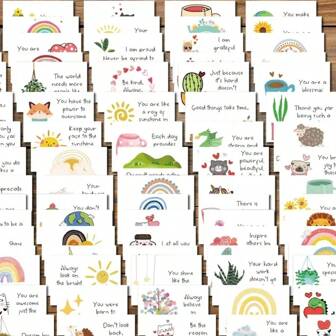 90 cartes d'affirmations motivantes, messages d'énergie positive sur papier, cadeaux universels pour les anniversaires et Halloween, gratitude des employés et collègues, sans électricité ni plumes nécessaires. Fournitures scolaires, rentrée des classes
