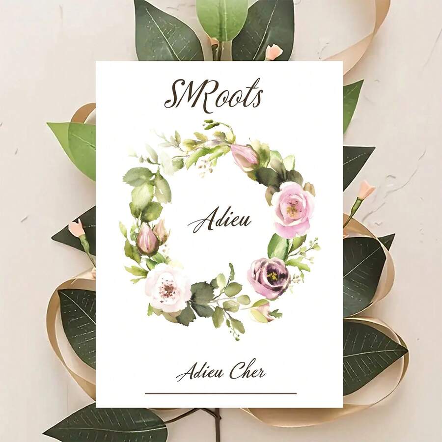 10Pcs Green Leaf Flower Themed Party Decoration Invitation Card, Holiday And Birthday Party Invitation Card, Filled In The Invitation Card, Used For Wedding, Holiday, Birthday, Graduation Party Invitations - Multicolor - View 1