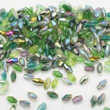 200 pièces de perles en cristal de verre colorées de 3x6 mm, pour la création de bijoux DIY