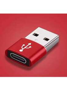 1pc USB To Type-C Adapter, Suitable For Charging & Data Transfer Between Phones, Computers, Cameras With USB To Type-C Interface