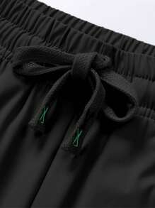 2pcs Women Sports Long Pants, Summer Silky Elastic Waist Joggers, Fashion Versatile Outdoor Sports Trousers, Suitable For Outdoor, Leisure, Hiking