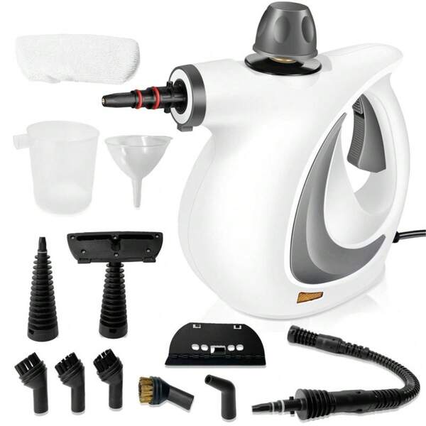 Redhut Pressurized Handheld Multi-Surface Natural Steam Cleaner With 12 Pcs Accessories, Multi-Purpose Steamer For Home Use, Cleaning Floor, Kitchen,Spring