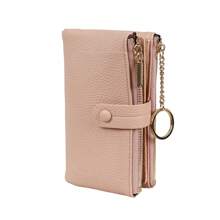 1pc Japanese Style Portable Matte Zipper Coin Purse, Fashion Minimalist Large Capacity Snap Clutch, Suitable For Ladies, Students, Career Women, Office Worker, Commute, Travel For Women Wallet Mini Wallet Purse Wallet Coin Wallet