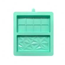 Stampo per barretta di cioccolato 2-in-1 al cioccolato fondente, stampo per cioccolato al pistacchio di Dubai, stampo per barrette di cioccolato fai da te, stampo in silicone extra profondo per praline di cioccolato