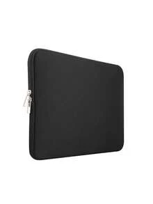 1pc Solid Color Casual Laptop Inner Sleeve Bag, Fits 11.6/12.5/13.3/14/15.4/15.6/16/17 Inch Laptops - Black - View 4