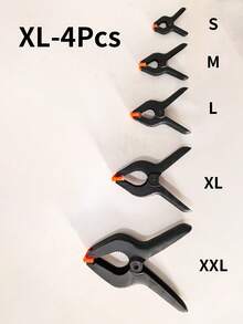 4/2/1 Paquete de Pinzas de Resorte, Pinzas de Plástico, Pinzas de Fondo, Pinzas Grandes de Servicio Pesado, Pinzas de Resorte para Manualidades, Soporte de Fondo, Carpintería, Estudios de Fotografía - Multicolor - Ver 10