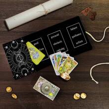 1pc Moon Phase, Starry Tarot Card Storage Bag, Boho Style Gift Bag, Mystical Delicate Storage Pouch, Divination Tool Decoration, For Witchcraft Astrology Supplies, Suitable For Festivals, Gifts, Holiday Essentials