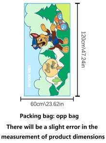 Paw Patrol Paw Patrol Schwimmbad Handtuch, tragbar und zum Einwickeln, fürs Baden und Körpertrocknen, schnelltrocknend und saugfähig, Strandtuch Raumdekoration Heimdekoration