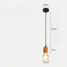 2pcs Vintage Lamp Base & Lamp Holder, Personalized Industrial Style E27 Lamp Base, Aluminum Lamp Holder, Wooden Lamp Holder With Wire, Pendant Light Metal Base