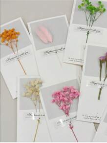5 Stücke Blumenstrauß Dankeskarten, handgeschriebene Karten für Muttertag, Vatertag, Hochzeiten, Jahrestage, Abschlüsse, Geburtstage und andere Anlässe, Schulmaterial, Schulanfang