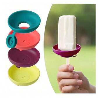 1pc Drip-Free Silicone Popsicle Holders,Fit Standard & Wide Sized Sticks Drip Free Popsicle Stick Holder Popsicle Drip Catcher, Frozen Popsicle And Ice Cream Holder For Summer Days And Birthday Popsicle Party