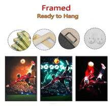Set Of 1/3 Pcs Pop Wall Arts Posters, Football Player Posters, Soccer Legend, Soccer Star Wall Arts, Canvas Printing Posters, Modern Wall Decor, Stadium Living Room Bedroom Home Decoration Unframed-Style, Wall Art With Frame