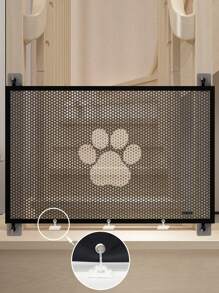 1pc No-Drill Pet Fence, Stair And Door Gate, Isolates Cats And Dogs, Pet Barrier, Pet Isolation Net, Portable Foldable Pet Divider Fence, Dog Protection Net Fence