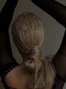 Beliebter Stirnreif mit Quaste, hochwertige Strass-Kette, Bühnenzubehör für Bankette, Haaraccessoire und Schmuckzubehör für Damen, Neuheit für den Sommer