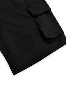 1 pieza Pantalón corto cargo casual y de calle para adolescentes, de verano, con múltiples bolsillos
