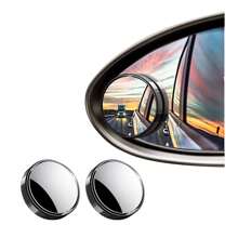Car Blind Spot Mirror, Round HD Glass Framed Convex Rearview Mirror With Wide Angle Adjustable Suction Cup For Cars SUVs And Trucks