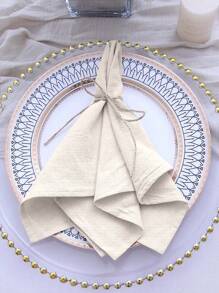 6 Stücke/Packung Dicke & Weiche Knitteltücher Servietten, einfarbige vielseitige quadratische Dinner Servietten geeignet für Restaurant, Café, Bankett, Picknick, Hochzeit, Party