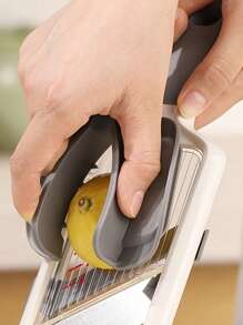Versatile Manual Vegetable Slicer With Adjustable Stainless Steel Blade - Perfect For Potatoes, Lemons & More - Essential Kitchen Gadget