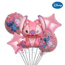 Disney Disney Officially Licensed Stitch 5-Piece Balloon Party Decor Set – Perfect For Birthdays, Graduations, Weddings, Cake Toppers & Cupcake Decorations. Ideal For Stitch-Themed Parties & Outdoor Events. Summer Gifts Beach Back To School School Supplies Room Decor