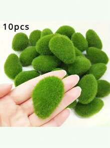 Set de 10/20/30 piezas de piedras artificiales de musgo realistas - Rocas de musgo falso verde vibrante, aptas para jardines de hadas, arreglos florales y manualidades - Regalo ideal para jardineros y entusiastas del DIY